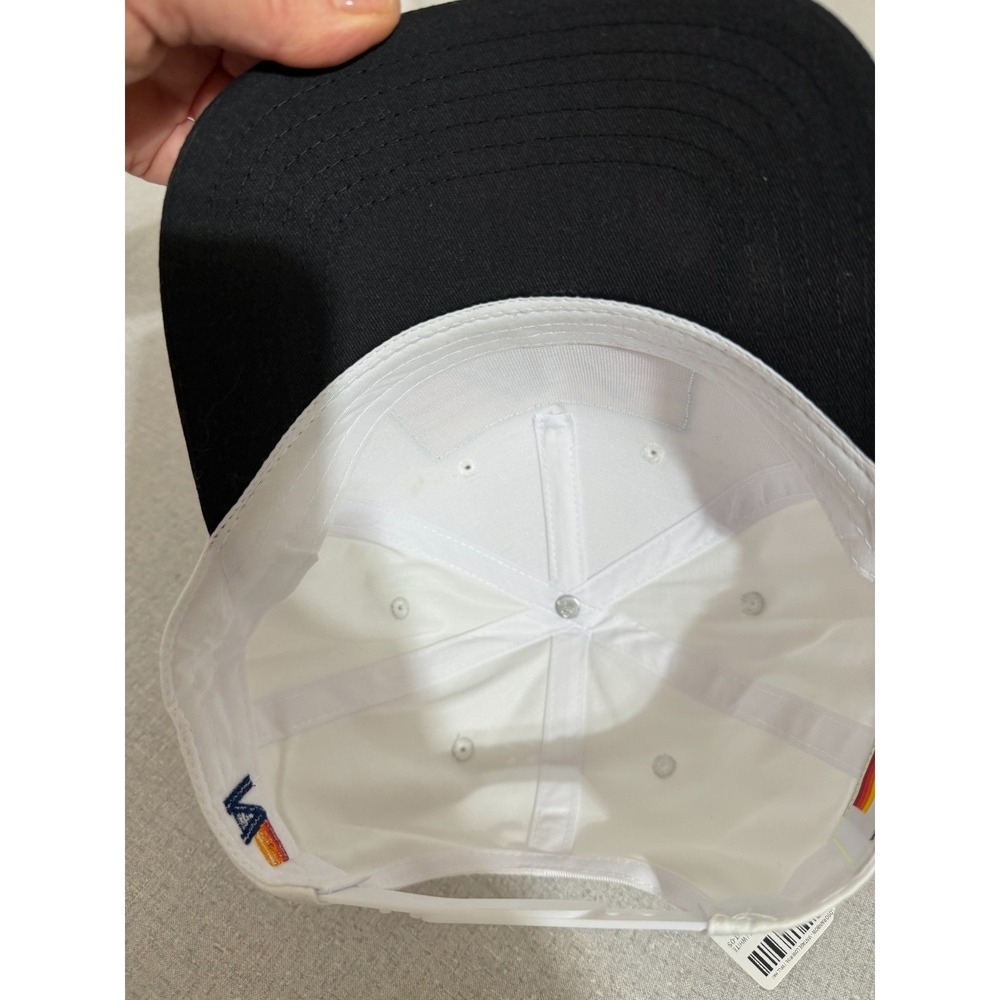 Aviator Nation Black & White LOGO RAINBOW VINTAGE LOW RISE TWILL TRUCKER HAT NWT - Picture 8 of 9